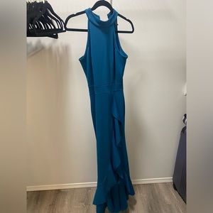 Teal Bodycon Mermaid Full Length Dress!